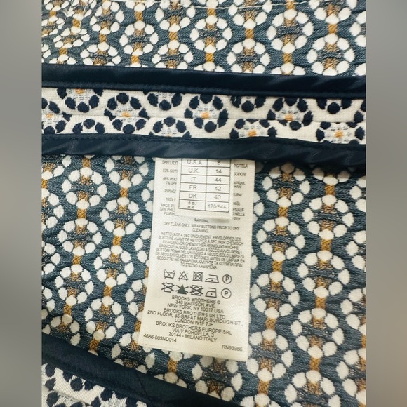 Brooks Brothers Floral Jacquard Cropped Jacket Size‎ 8 - Picture 9 of 15